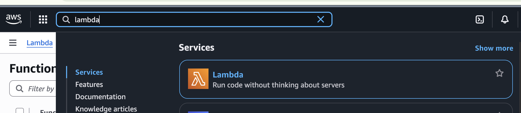 Lambda service