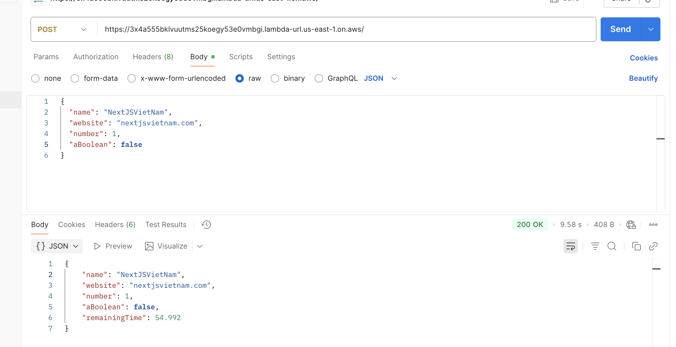Lambda event 